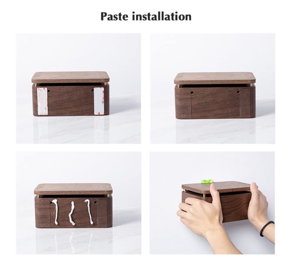 Wooden Wall-Mounted Toilet Paper Holder & Towel Rack - Bathroom Storage Organizer for Home, Office, and RV Use