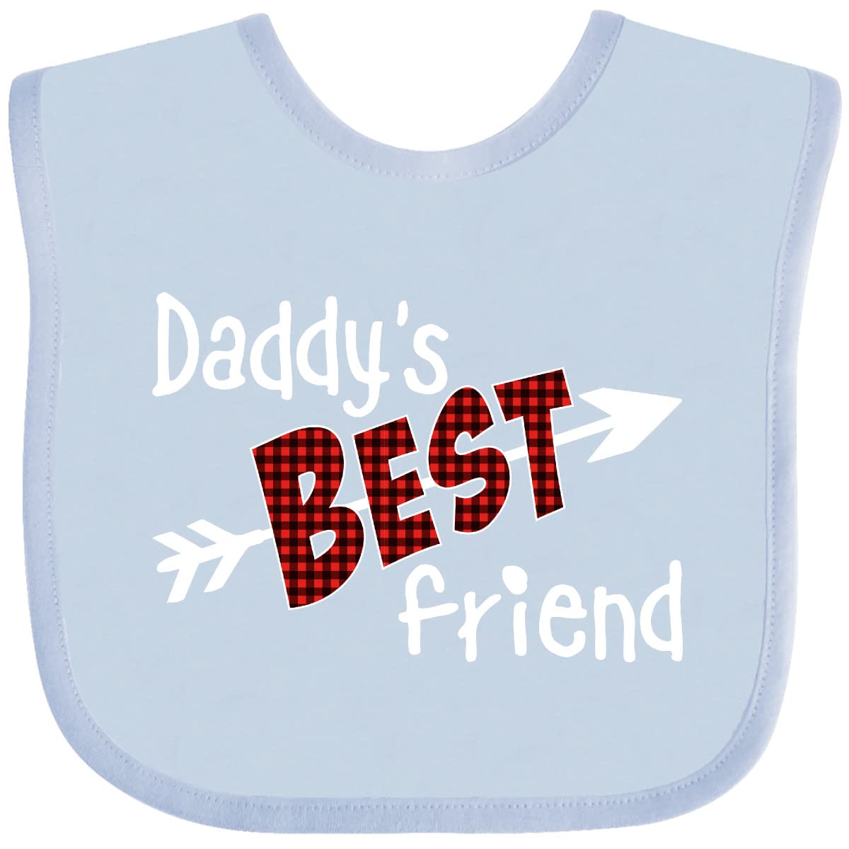 Inktastic Dad's Best Friend Arrow & Plaid Baby Bib - Perfect for Feeding, Gifting, and Everyday Use