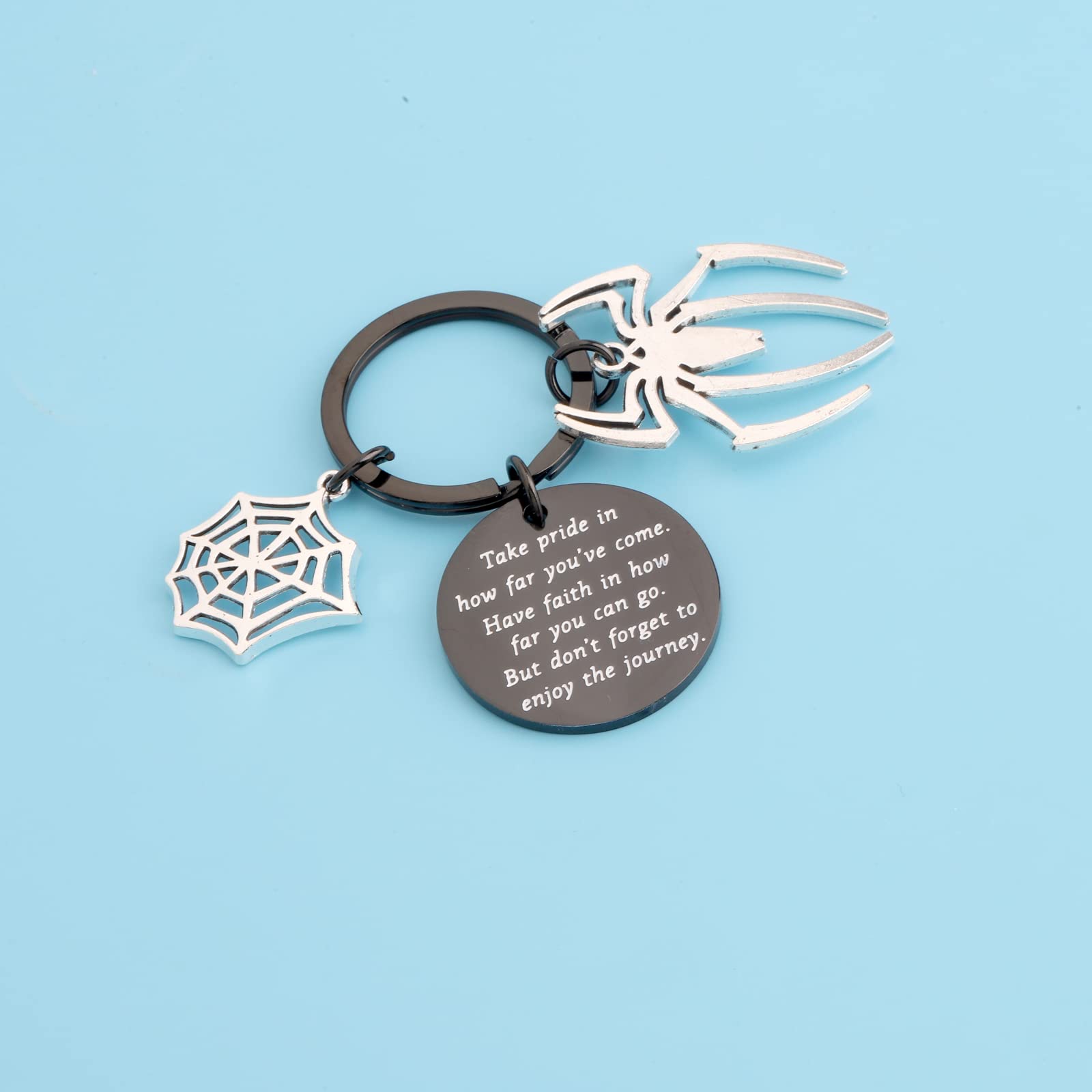 Spider Web Keychain - Halloween Gifts for Movie Fans, Inspirational Charm Pendant - Perfect for Cosplay, Horror Conventions & Everyday Carry