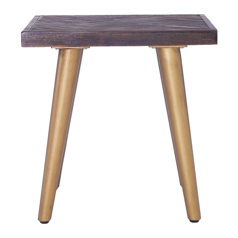 SIVAN 50x50cm Acacia Solid Wood Side Table - Brown | Modern End Table for Living Room, Bedroom & Office