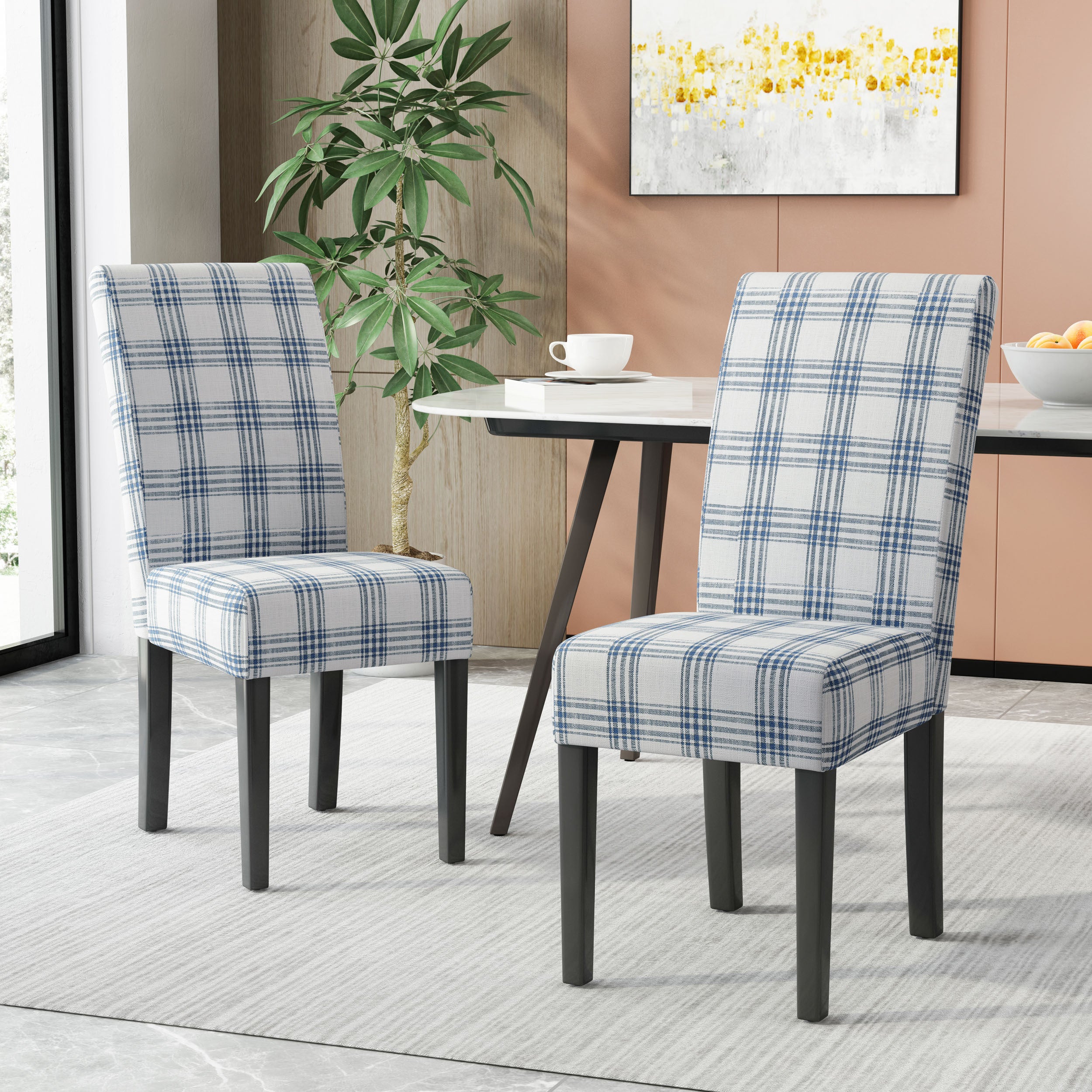 Modern Dining Chairs Set of 10 - Sturdy Wooden Kitchen Chairs with Padded Seats - Perfect for Dining Room, Kitchen, Restaurant & Event Seating