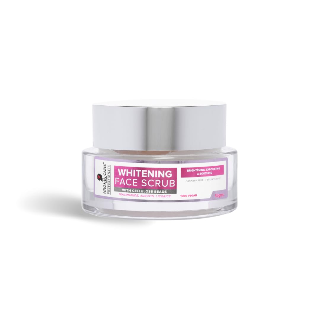 Aroma Care Pro Whitening Face Scrub 50g - Brightening & Exfoliating Facial Cleanser for Dark Spots, Pigmentation & Glowing Skin | Deep Cleansing for Radiant Complexion | Perfect for Daily Skincare Routine & Spa Treatments