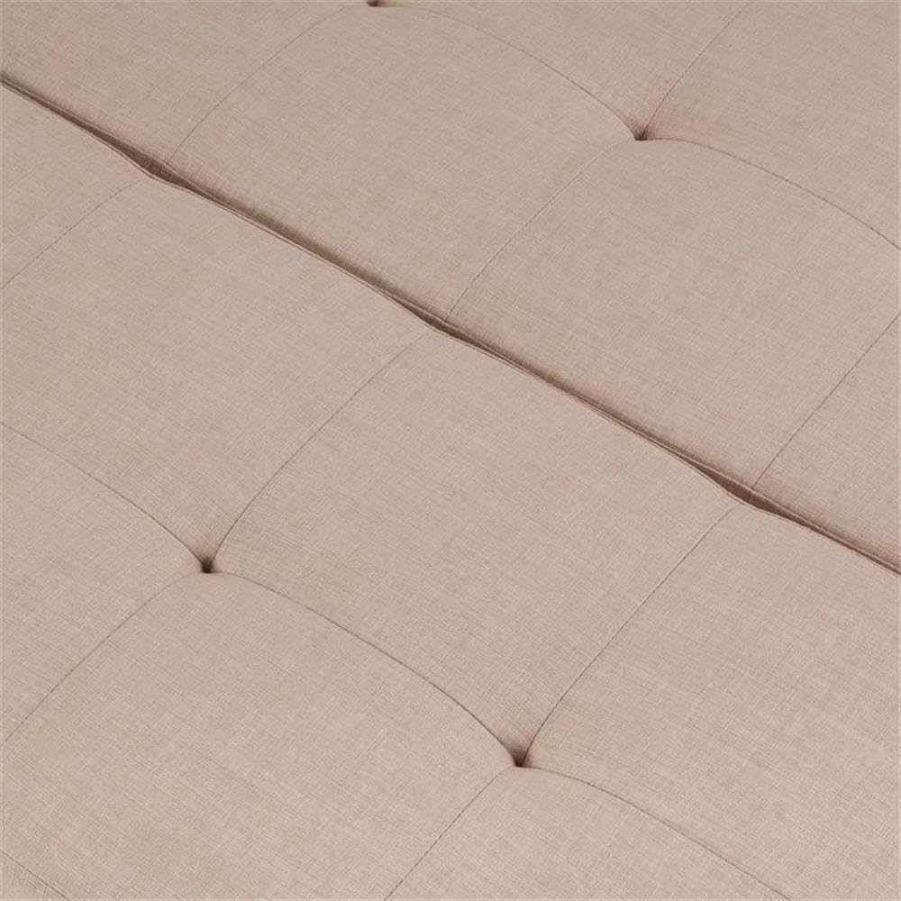 Furniture of America Fernee Transitional Fabric Storage Ottoman in Beige - Versatile Footrest, Extra Seating & Hidden Storage for Living Room, Bedroom or Office