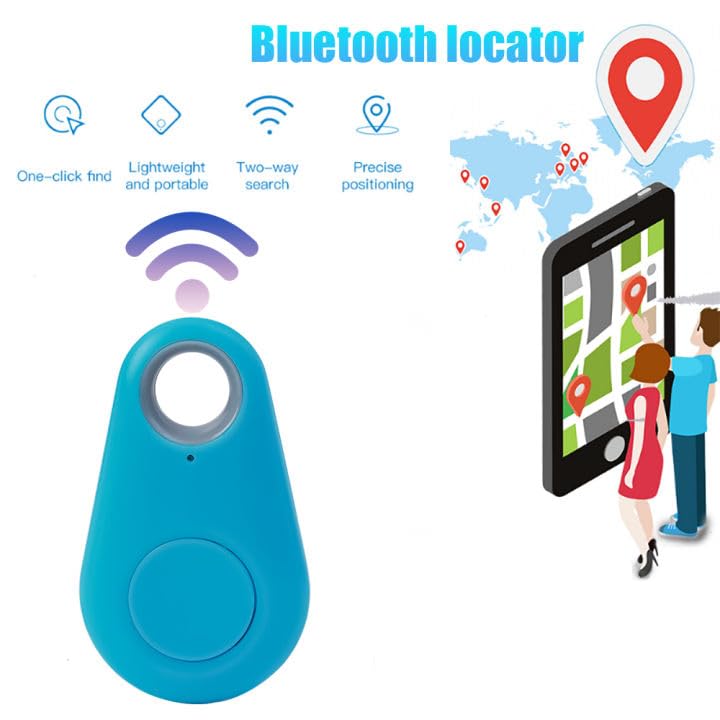 Wireless Bluetooth 4.0 Key Finder - Smart Anti-Lost Alarm Tracker with GPS for Keys, Phone, Wallet, Luggage & Pets (2 Pack) | Perfect for Travel, Home & Office Organization