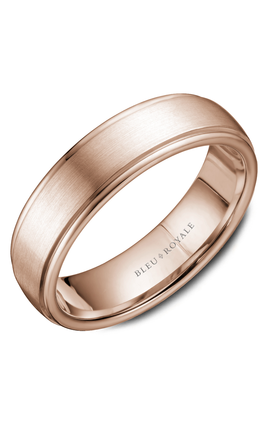 Bleu Royale Men's Wedding Band RYL 058R65 - 14K White Gold Classic Ring for Grooms & Engagement - Perfect for Weddings, Anniversaries & Special Occasions
