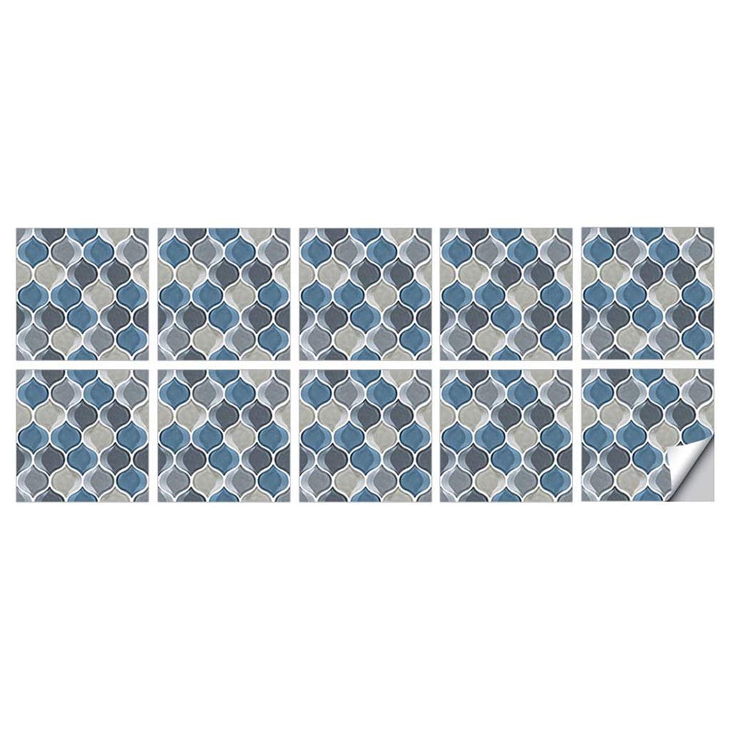 10-Pack Self-Adhesive Tile Stickers - Waterproof Peel & Stick Backsplash for Kitchen, Bathroom, Floor & Wall - Easy DIY Home Decor in Green - Perfect for Rental Upgrades & Home Renovation Projects