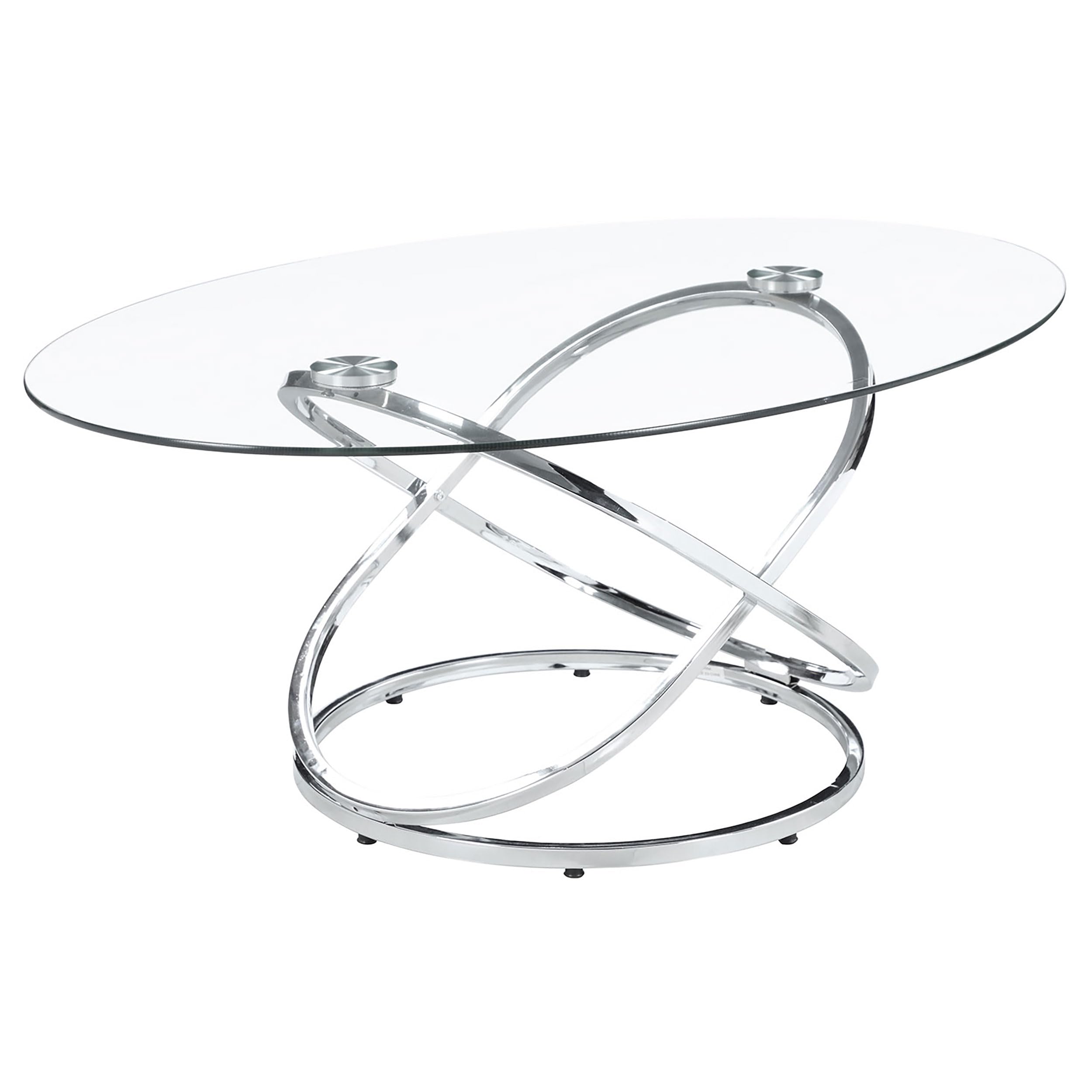 Coaster Furniture 3-Piece Chrome and Clear Glass End Table Set 722373 - Perfect for Living Room, Bedroom, or Office Decor