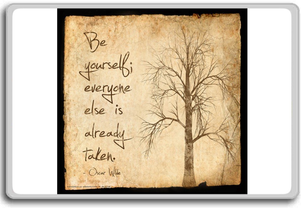 Be Yourself, Everyone Else is Already Taken - Oscar Wilde Inspirational Quote Fridge Magnet for Kitchen, Office & Home Decor | Motivational Gift Idea