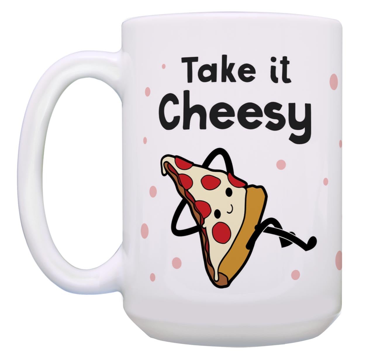Kawaii Pizza Slice Ceramic Coffee Mug Set - 2 Pack 15oz Cute Pizza Themed Mugs for Tea, Hot Chocolate & Coffee - Perfect for Anime Lovers, Gift Giving & Kawaii Home Decor