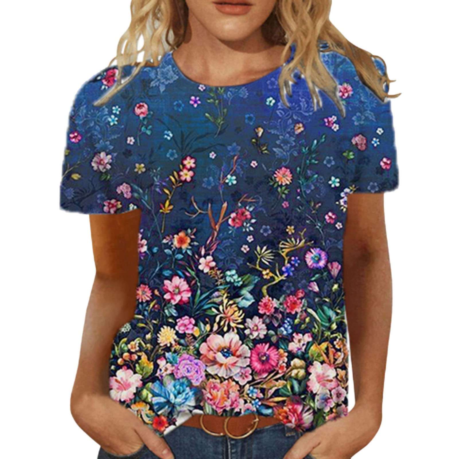 Women's Loose Casual Short Sleeve T-Shirt Blouse - Cute & Comfortable Tops for Everyday Wear | Perfect for Work, Weekend & Summer Outfits