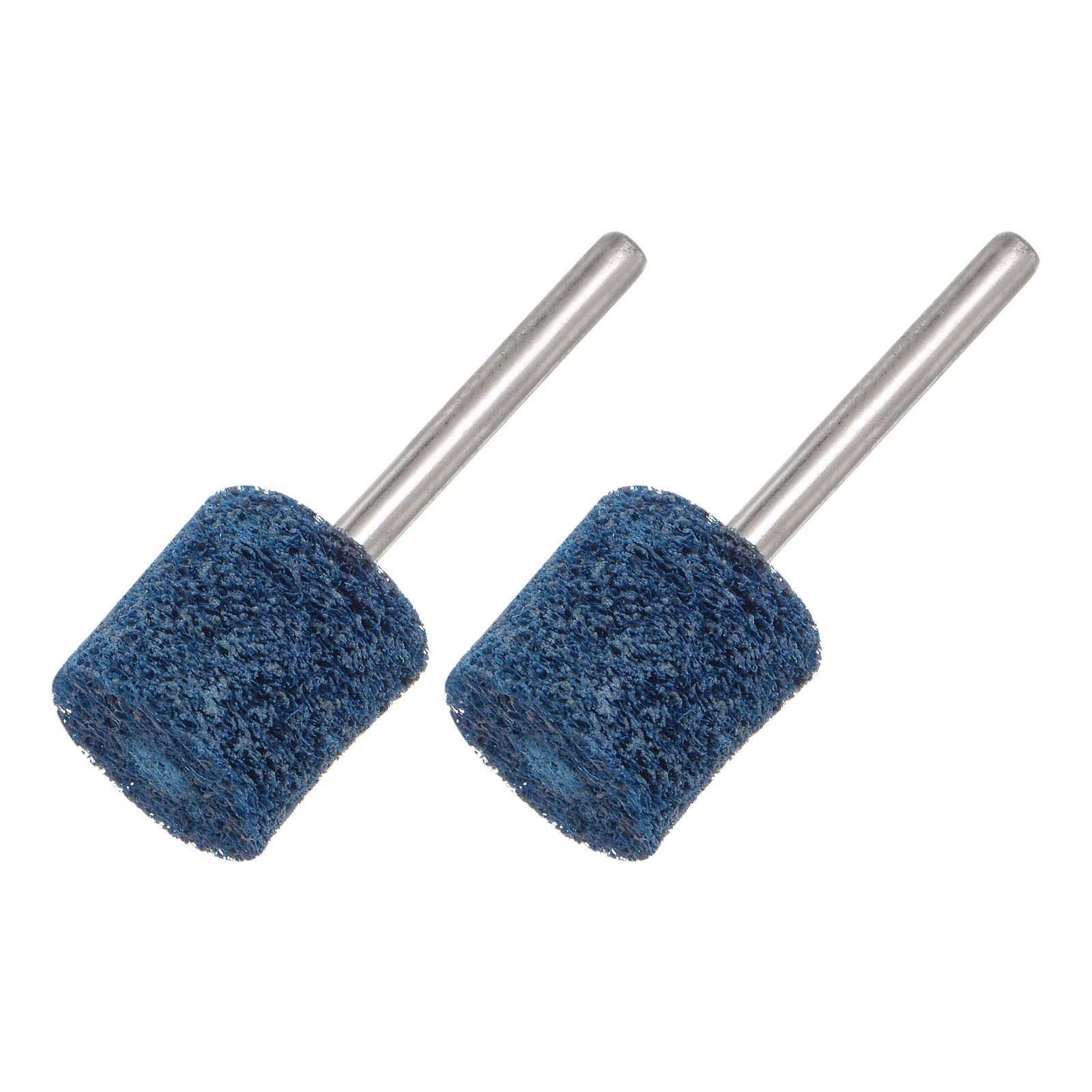 uxcell 2 Pack 14mm Nylon Fiber Mounted Point Grinding Head, 120 Grit Cylindrical Polishing Wheels for Rotary Tools - Perfect for Metal, Wood & Jewelry Finishing