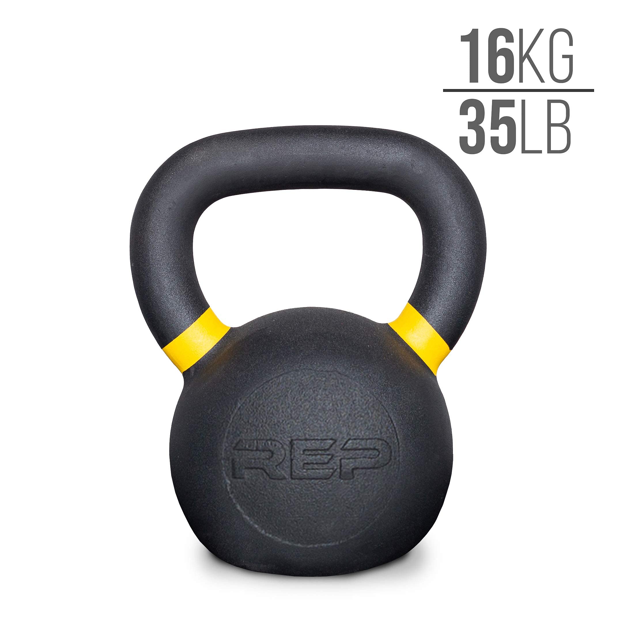 REP Fitness Kettlebells for Strength Training, Conditioning & CrossFit Workouts - Durable Cast Iron with LB/KG Markings - Perfect for Home Gym, CrossFit Box & Functional Fitness Training