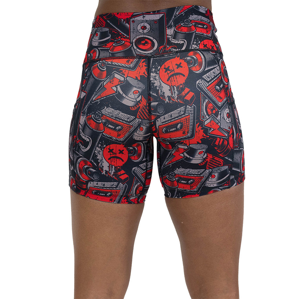 Trendy Graffiti Print Shorts for Men & Women - Stylish Streetwear Summer Casual Shorts | Perfect for Gym, Beach, and Everyday Wear