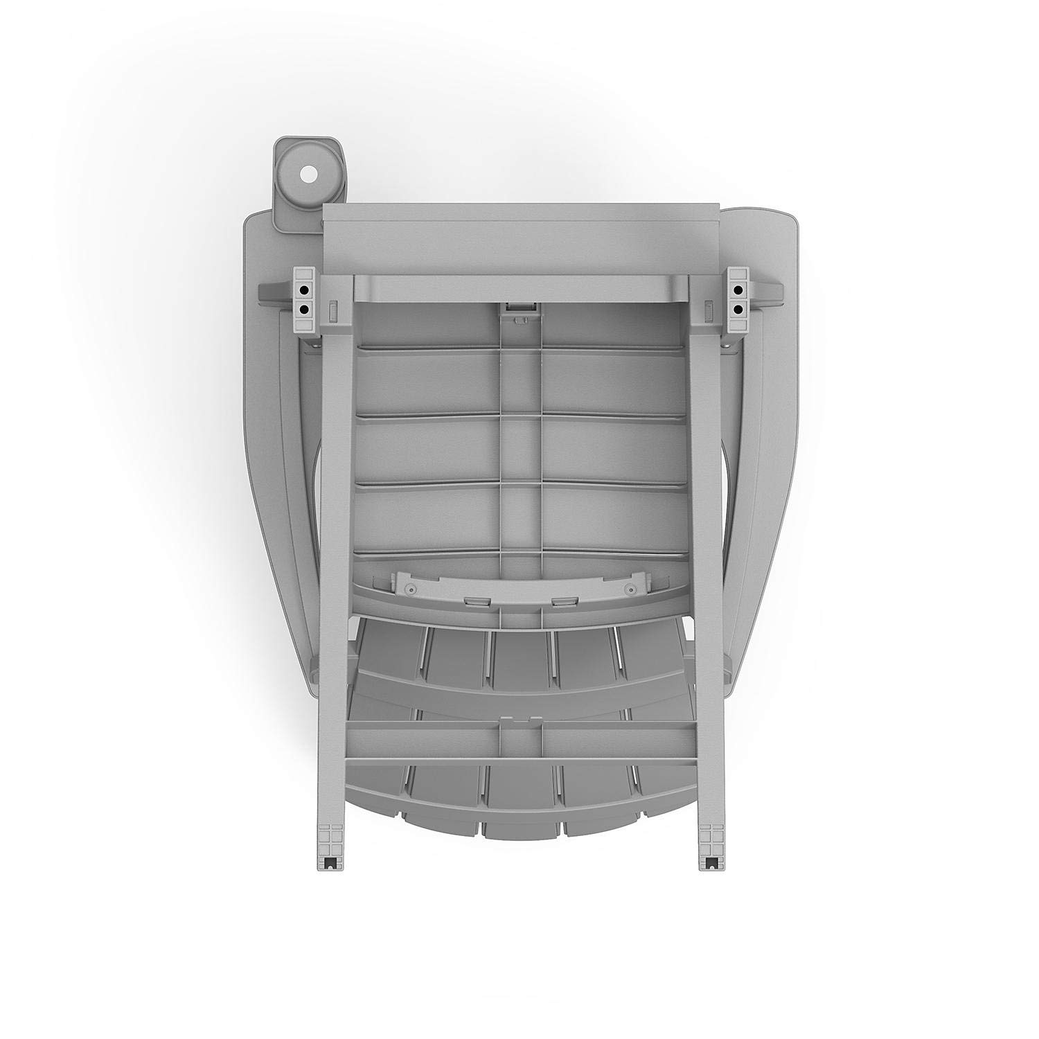 Keter Outdoor Patio Garden Deck Furniture Resin Adirondack Chair with Built-in Cup Holder - Weather-Resistant Grey Lounge Chair for Backyard, Poolside & Beach Relaxation