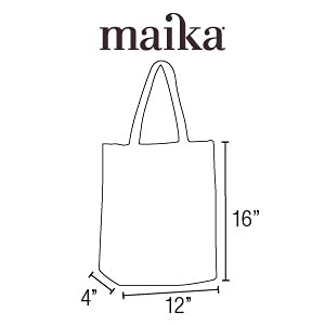 Stylish maika Market Tote Bag - Large Reusable Grocery Shopping Bag with Pockets - Perfect for Farmers Market, Beach, Work & Travel