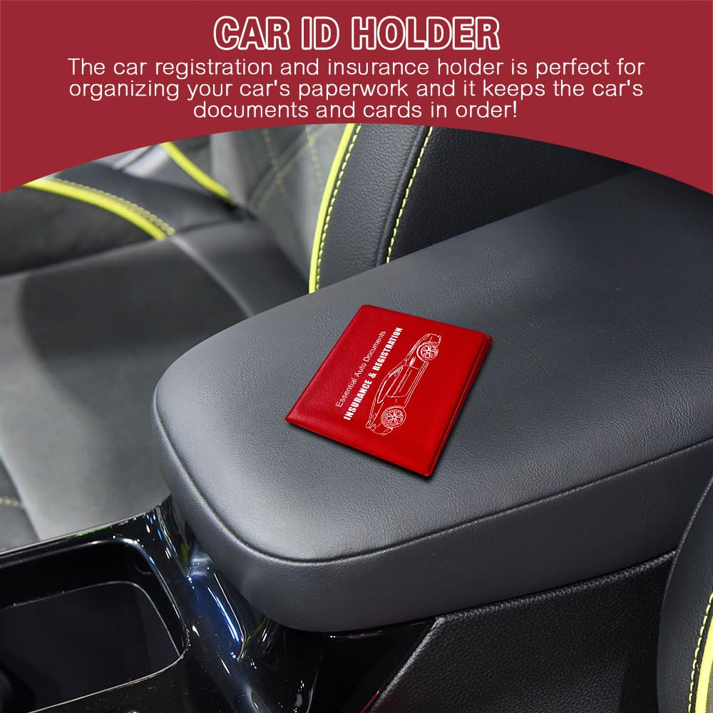 2-Pack Car Glove Box Organizer - Universal Vehicle Document Holder for Registration, Insurance & Cards - Essential Car Interior Accessories for Most Cars - Perfect for Road Trips & Daily Commute Storage