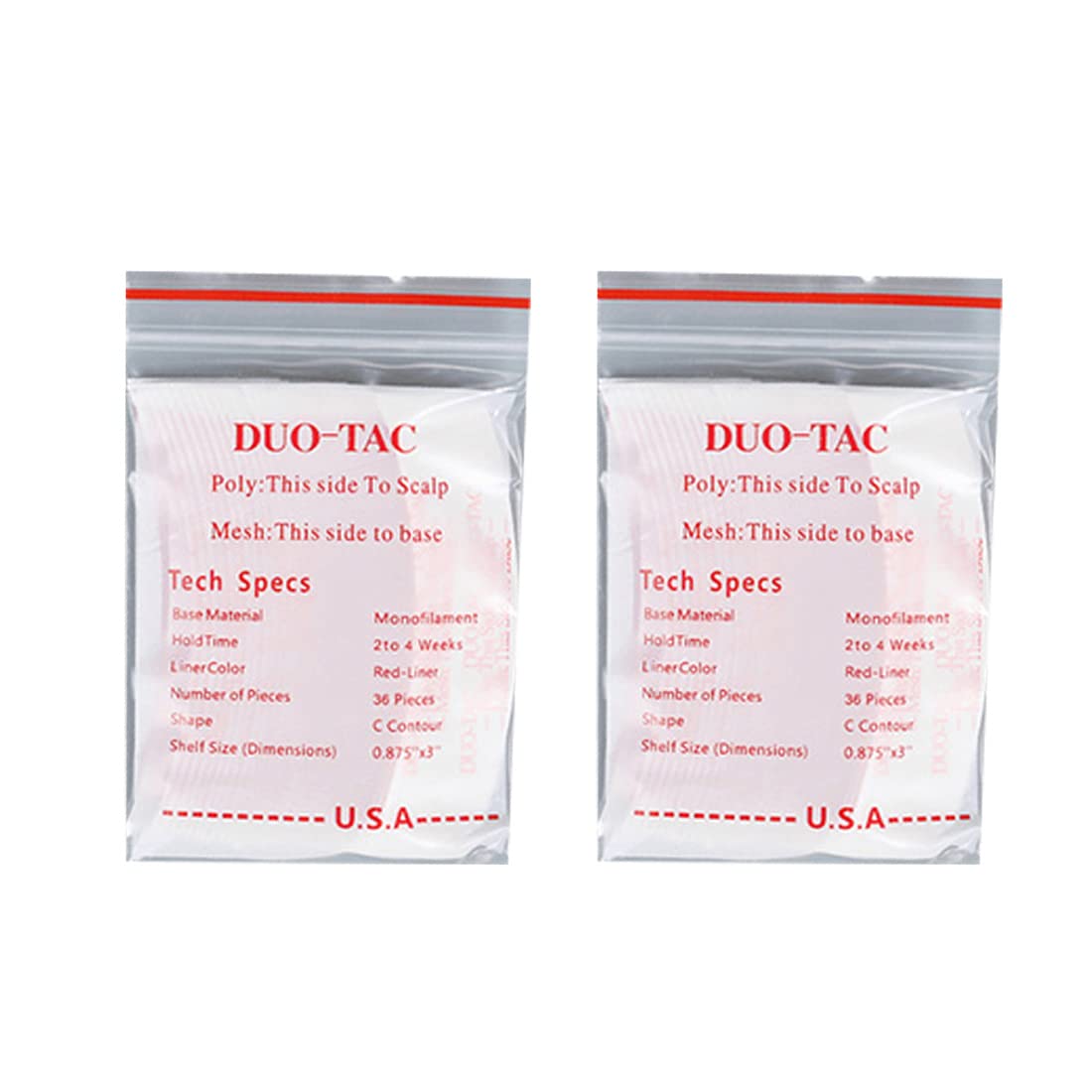 SHAPOKY 72Pcs Duo Tac Lace Wig Tape - Double Sided Adhesive Strips for Toupees & Lace Wigs, Strong Hold & Invisible Hair Film - Perfect for Daily Wear, Cosplay & Hair Replacement Solutions
