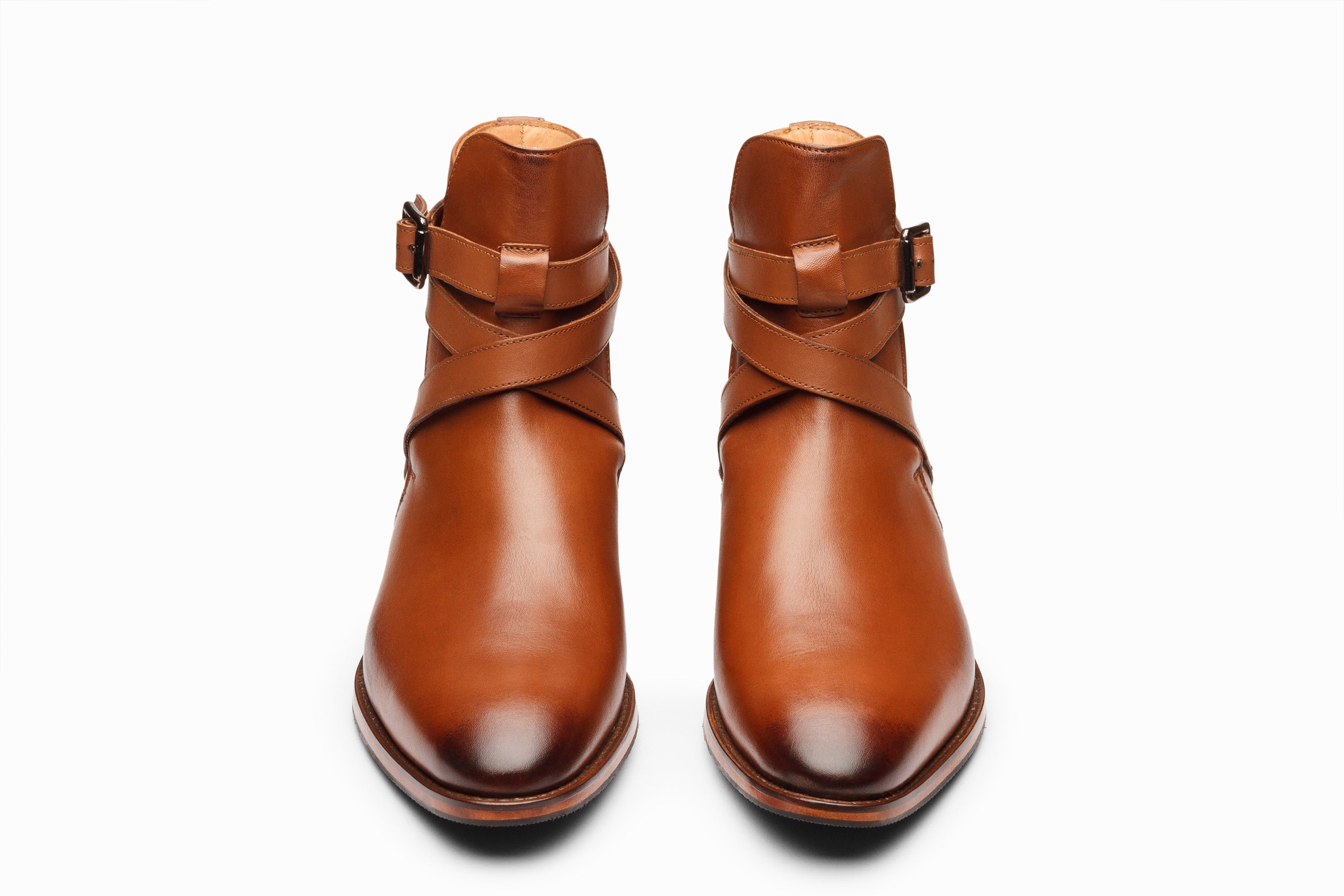 Men's Genuine Leather Jodhpur Ankle Boots in Tan - Classic Western Riding & Casual Fashion Footwear for Outdoor Adventures & Daily Wear
