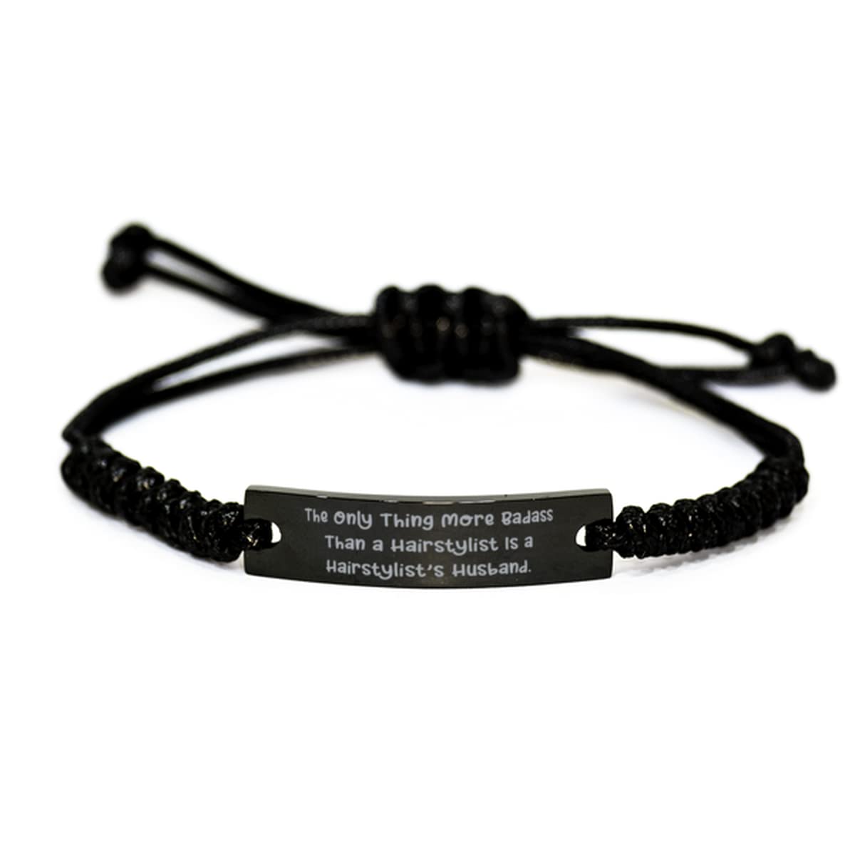 Unique Badass Black Rope Bracelet for Husband - Stylish Valentine's Day Gift for Men - Perfect for Anniversary, Birthday & Romantic Occasions