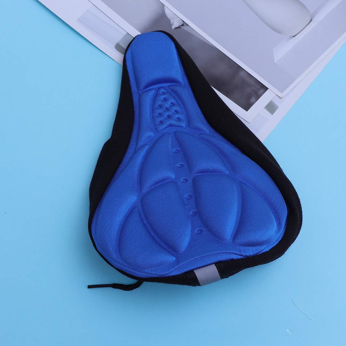 **LIOOBO Comfortable 3D Sponge Bike Saddle Pad - Padded Seat Cover for Mountain, Kids & Adult Bicycles - Shock Absorption & Waterproof Cycling Accessory - Perfect for Commuting, Off-Road & Leisure Rides**
