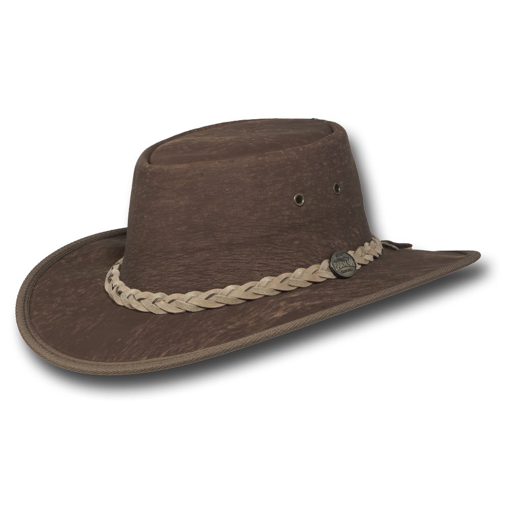 Barmah Hats Stonewash Kangaroo Leather Hat - Premium Australian Outback Style Cowboy Hat for Men & Women | Perfect for Outdoor Adventures, Rodeo, and Country Fashion