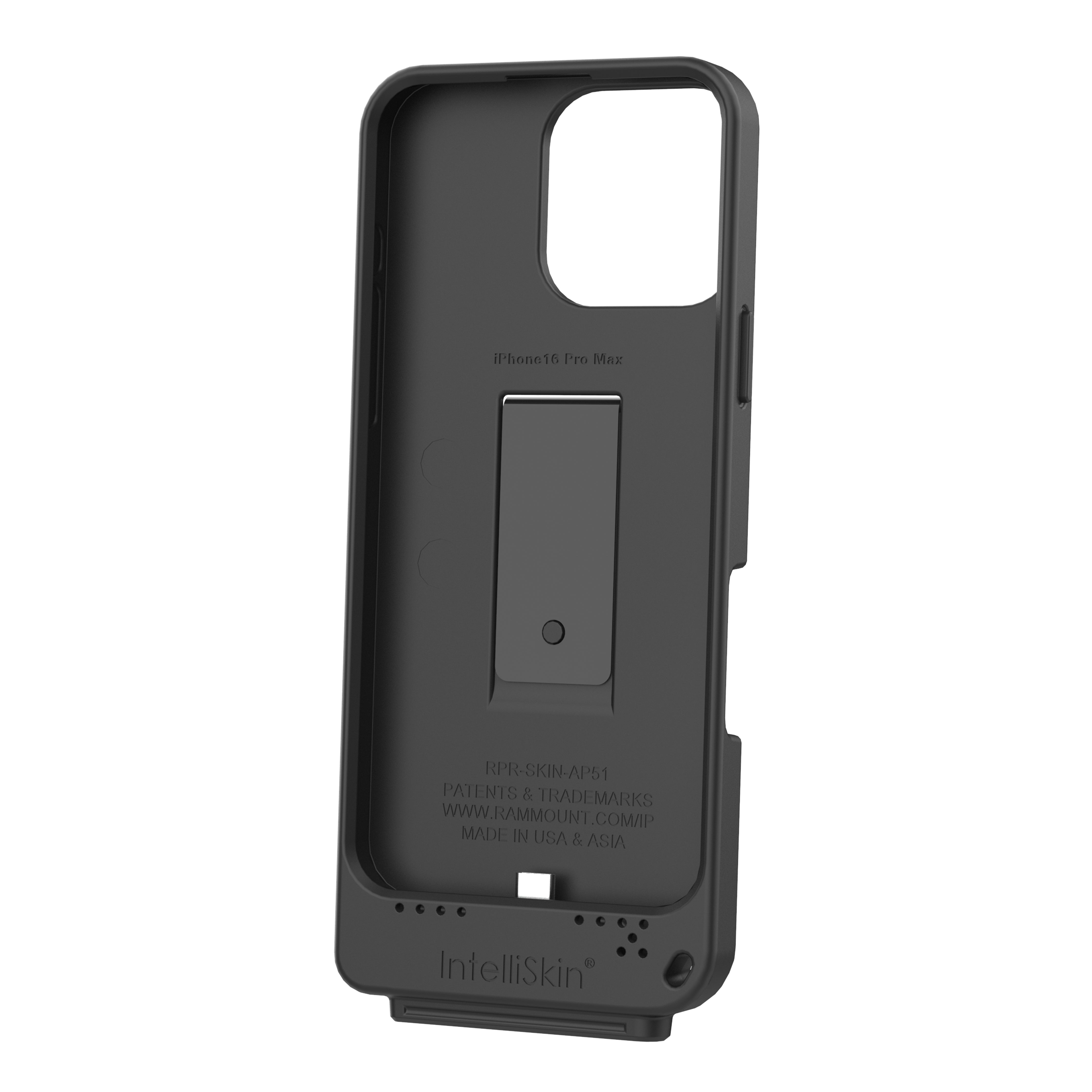 IntelliSkin® Protective Case for Apple iPhone 16 Pro Max - Slim Fit, Shockproof Cover with Military-Grade Drop Protection (RAM GDS SKIN AP51 C) - Perfect for Outdoor Activities, Travel & Daily Use