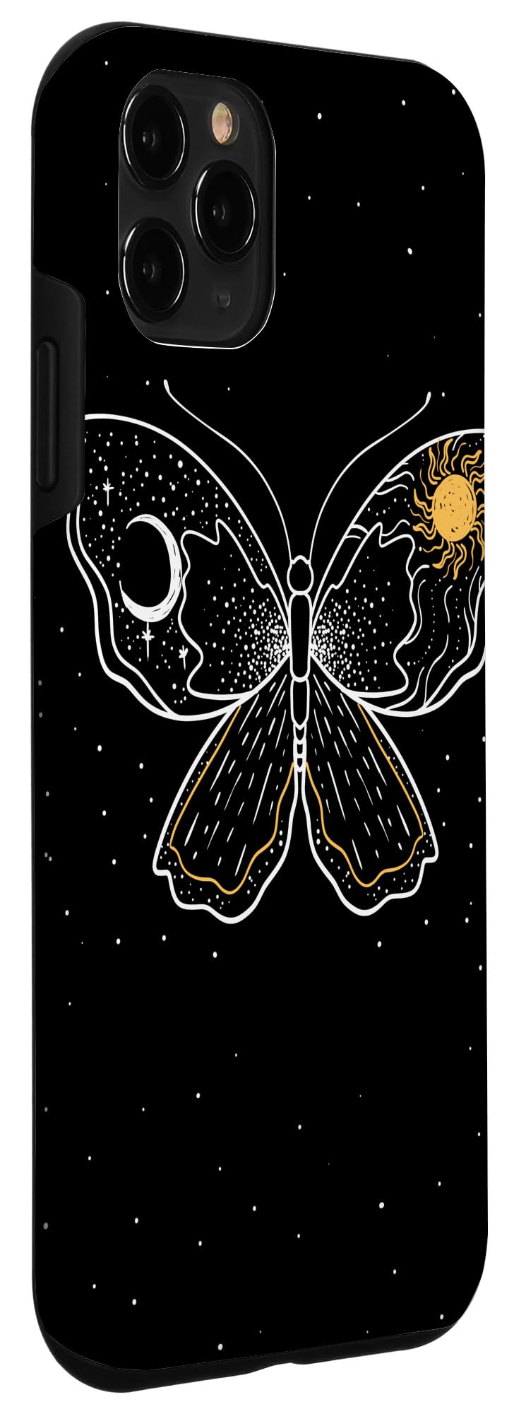 iPhone 11 Pro Case - Sun Moon Butterfly Design, Cute Lunar Outer Space Stargazer Gift for Women & Girls | Perfect for Daily Use, Travel & Special Occasions