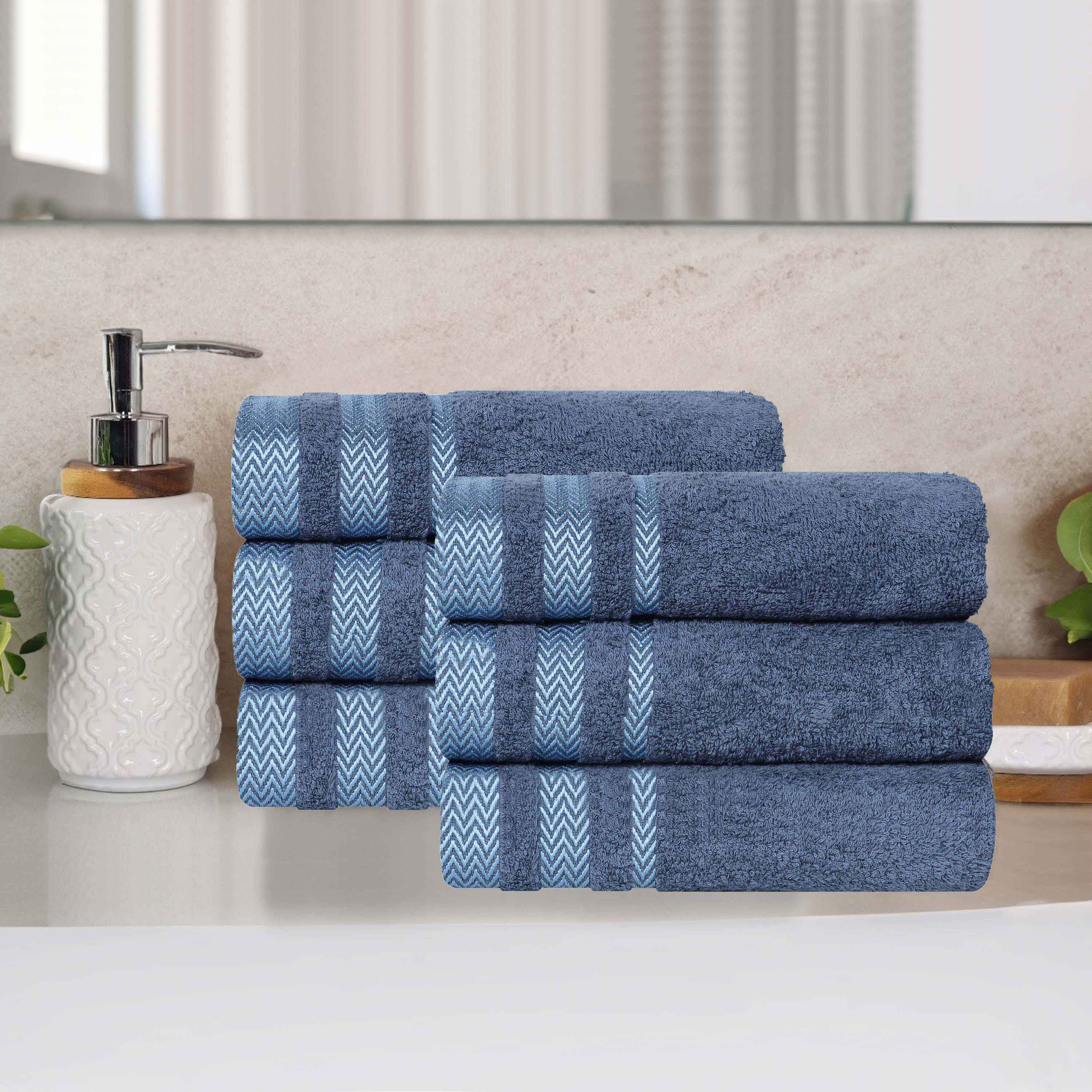 Premium 6-Pack Hays Cotton Soft Medium Weight Hand Towels - Ultra Absorbent & Quick-Drying for Kitchen, Bathroom & Gym Use