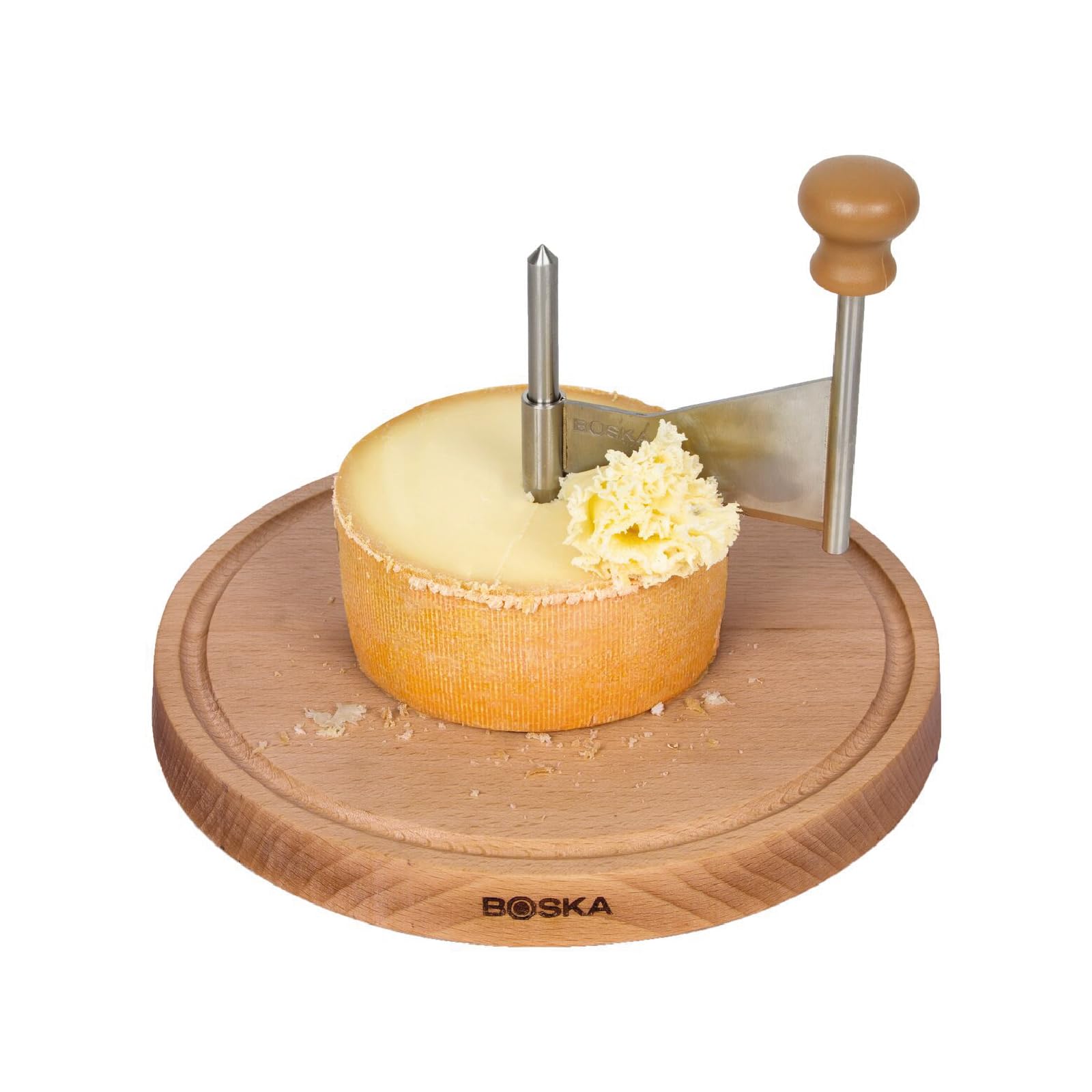 BOSKA Amigo Cheese Curler - Stainless Steel Cheese Shaver for Tete de Moine, Girolle & Chocolate Wheels | 10-Year Warranty | Perfect for Cheese Platters, Wine Pairings & Gourmet Cooking