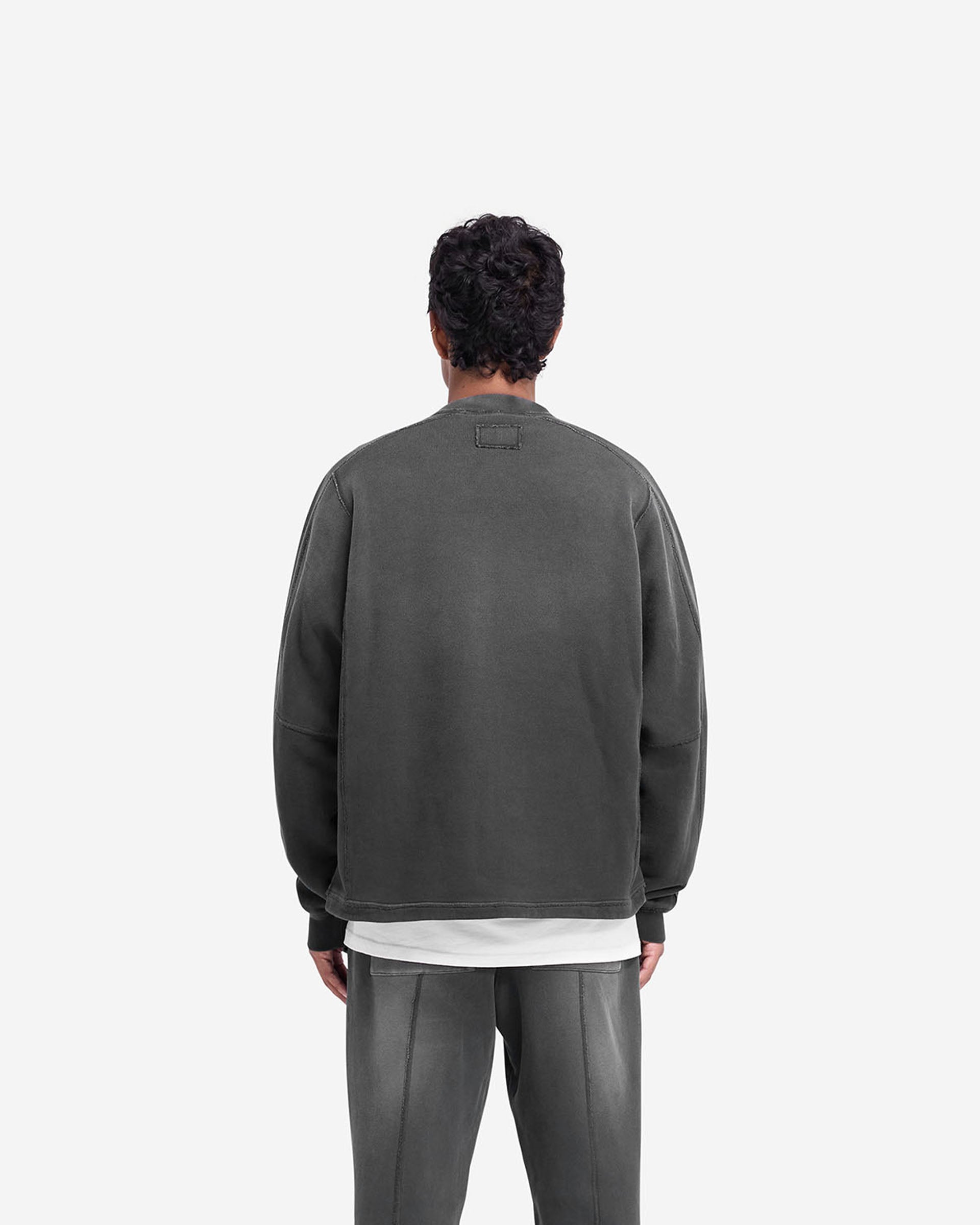 Stepped Hem Sweatshirt | Distressed Black Oversized Pullover | Casual Streetwear for Women | Perfect for Layering & Everyday Wear