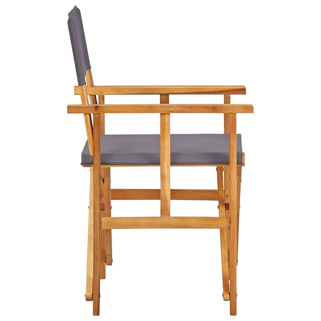 Tidyard Foldable Director's Chairs - Solid Acacia Wood Camping Chairs for Outdoor, Beach, Picnic & Patio Use
