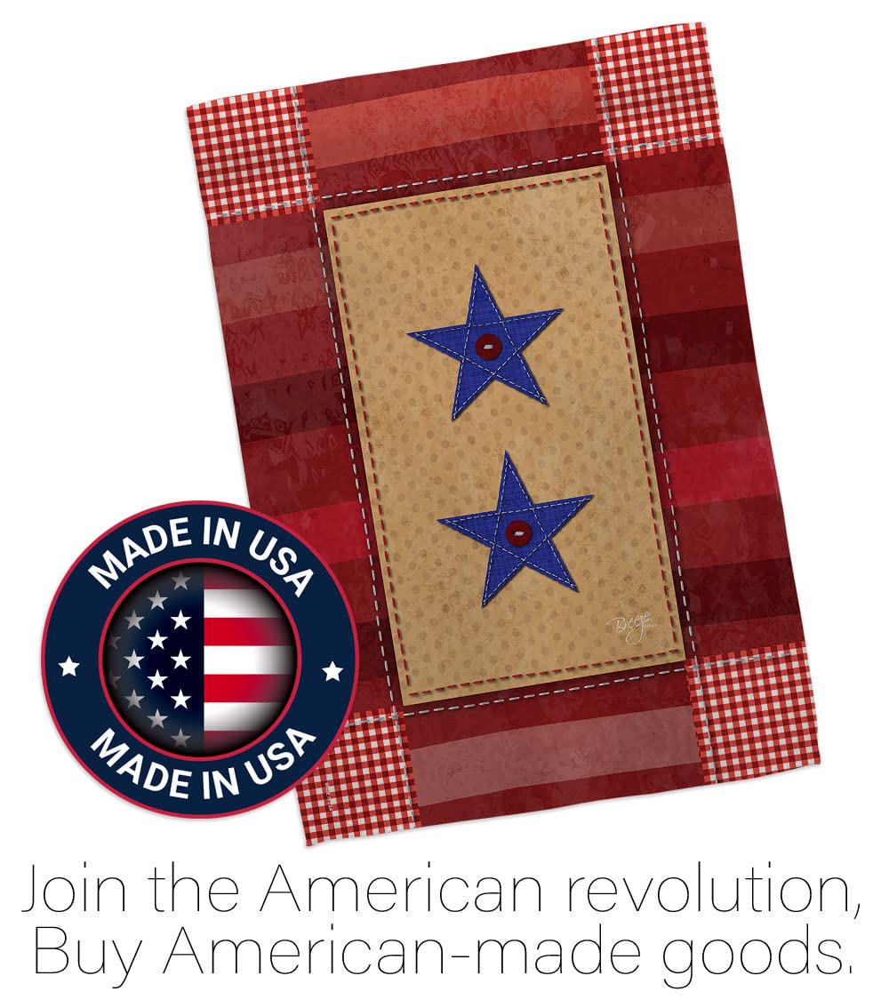 Breeze Decor Americana Military Garden Flag 13x18.5in - Patriotic Outdoor Decor