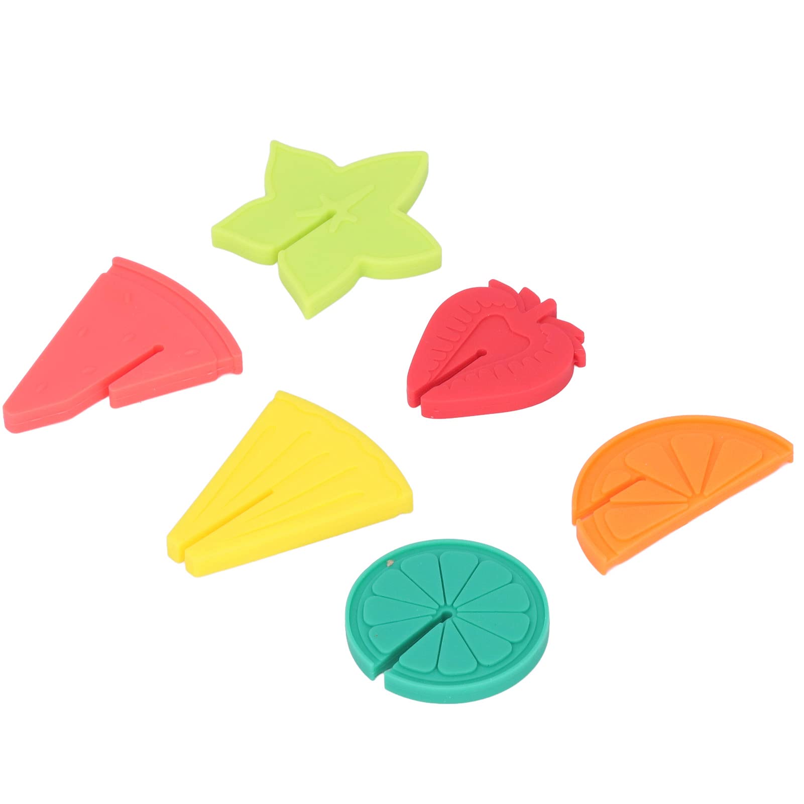 Reusable Silicone Wine Glass Markers - Unique Fruit Pattern Beverage Glass Tags for Bars, Parties & Home Use