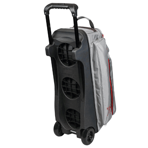 KR Strikeforce Diamond Grey Triple Roller Premium Bowling Bag - Durable 3-Ball Rolling Case for League & Tournament Play - Perfect for Professional & Amateur Bowlers