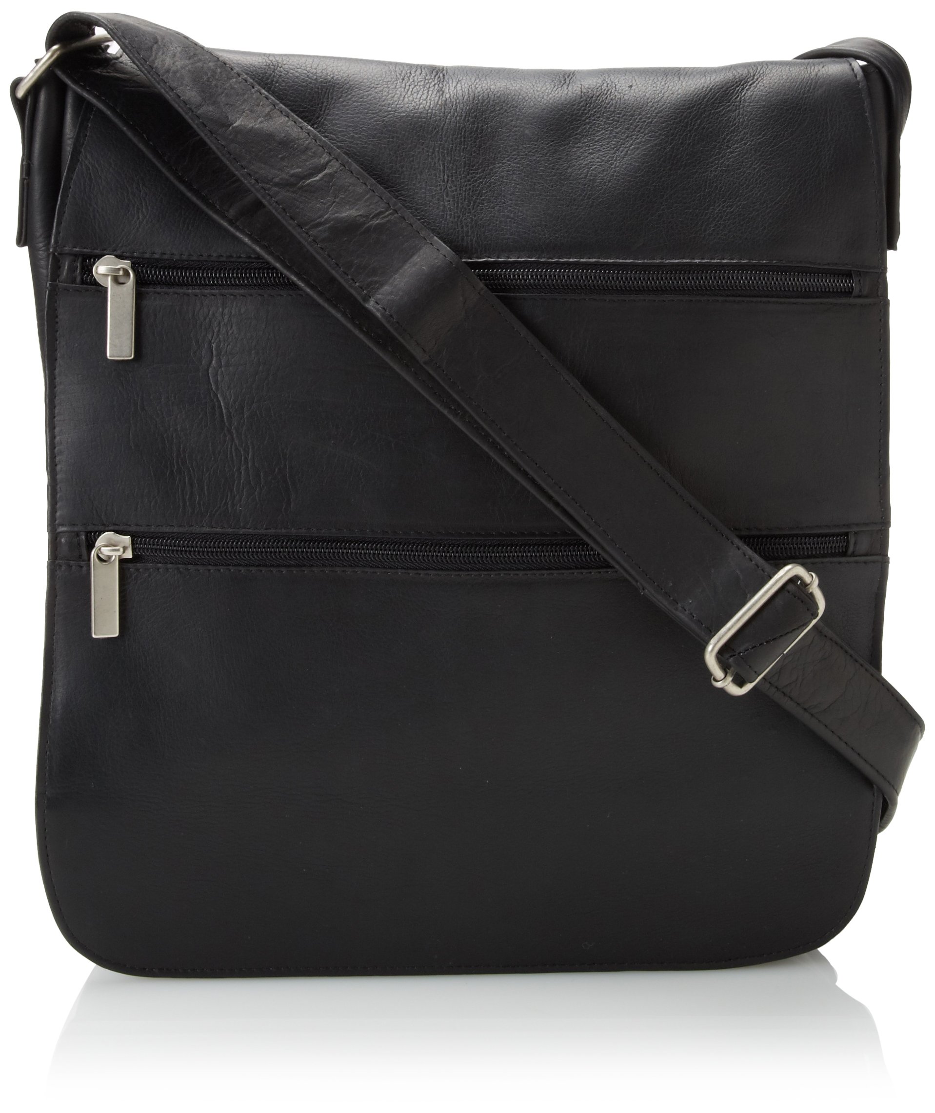 David King & Co. Premium Laptop Messenger Bag for Men & Women - 15.6 Inch Business Work Bag with 2 Secure Zip Pockets - Water Resistant Black Briefcase - Perfect for Office, Travel & Commuting
