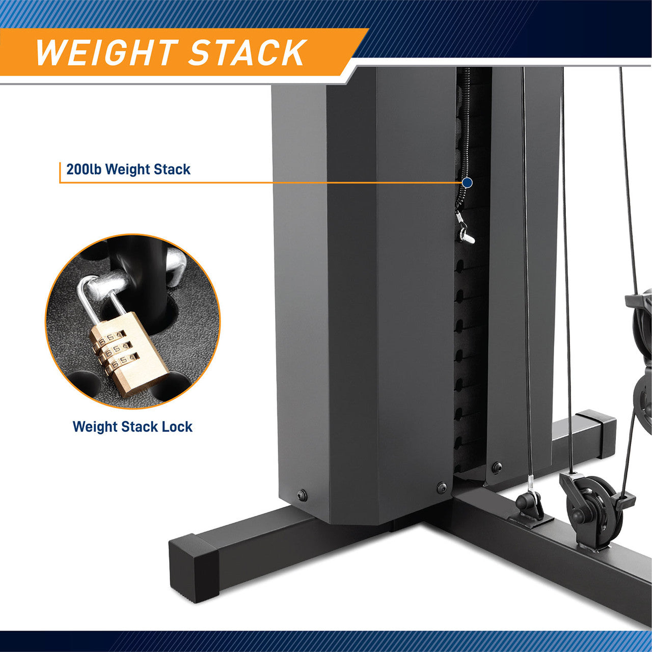 Marcy Club 200lb Home Gym System with Weight Bench & Leg Developer - MKM 81010 for Full Body Workout at Home | Strength Training Equipment for Men & Women | Perfect for Small Spaces & Home Fitness