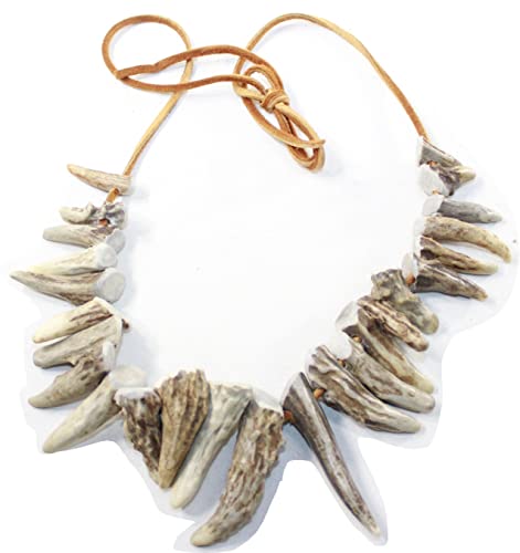 Antler Brow Tine Necklace #9024 - Handcrafted Mountain Man Pendant for Men - Perfect for Outdoor Adventures, Hunting Trips & Nature Lovers