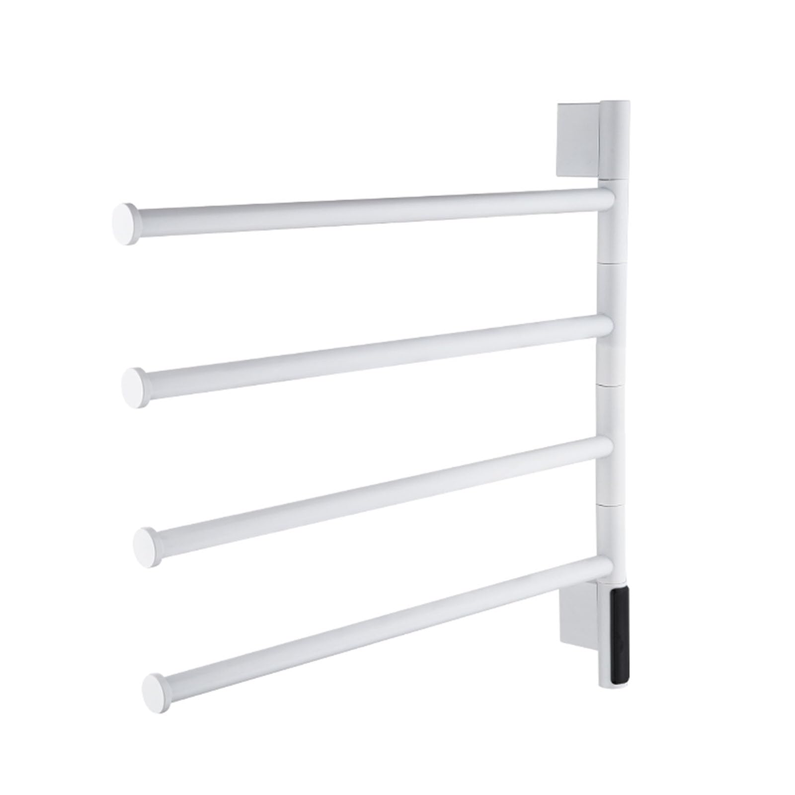 Rotatable Electric Heated Towel Rack - Wall Mounted Bathroom Towel Warmer with Timer & Temperature Control, White - Perfect for Spa-Like Luxury & Warm Towels After Shower/Bath
