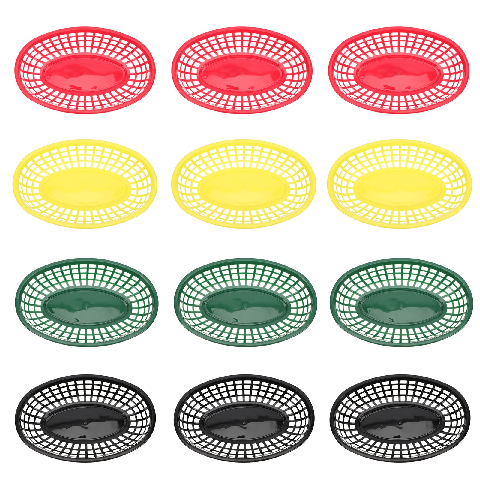 Zerodeko 12-Piece Fried Food Storage Basket Set - Perfect for French Fries, Snacks, and Party Finger Foods | Ideal for Restaurants, Home Kitchen, and Outdoor BBQ