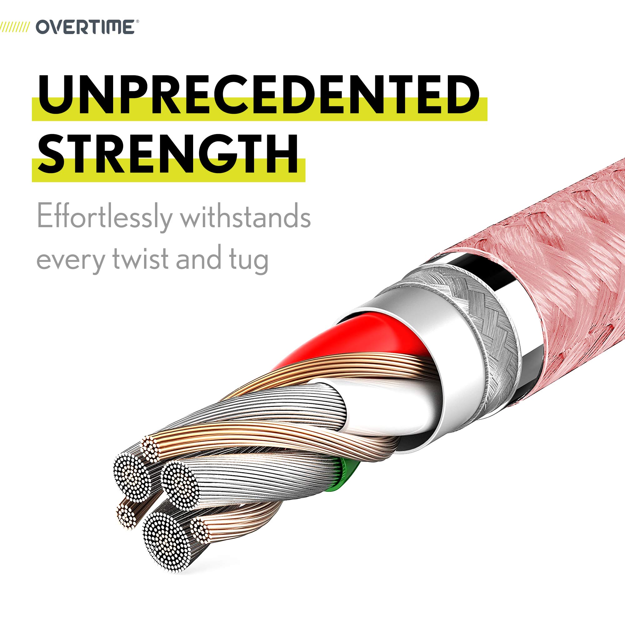 Premium MFI Certified iPhone Lightning Cable - 6ft Fast Charging USB A to Lightning Cord for iPhone 14/13/12/11/X/8/7, iPad & iPod | Durable & Portable | Rose Gold | Perfect for Home, Office & Travel Charging