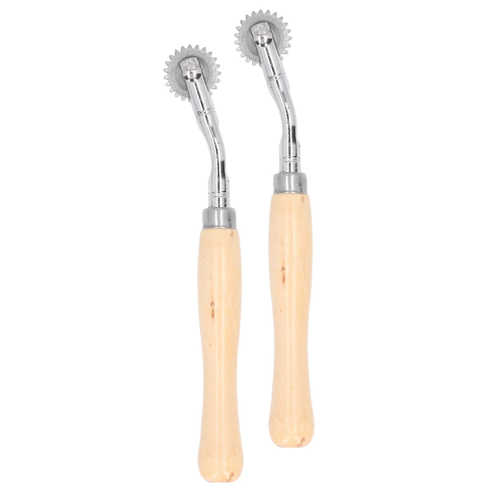 2PCS Stainless Steel Pounce Wheel Perforator Tool for Leather, Paper & Fabric - DIY Tracing Wheel for Sewing, Crafting & Quilting - Perfect for Leatherworking, Dressmaking & Pattern Transfer