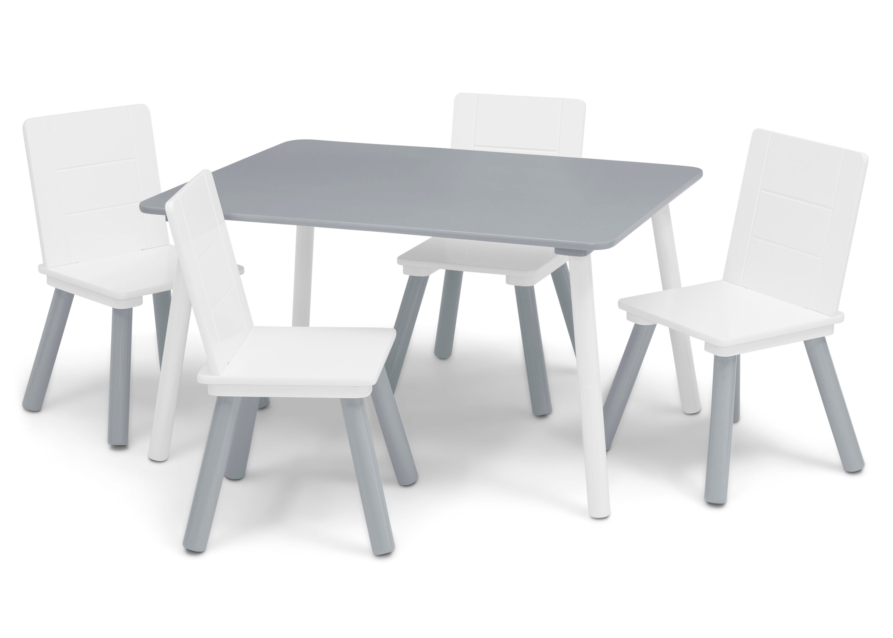 Kids Table and Chair Set - 4-Piece Wooden Children's Furniture for Playroom, Learning & Dining - Perfect for Toddlers & Preschoolers (Pink/Blue) - Ideal for Arts & Crafts, Snack Time, and Homeschooling Activities