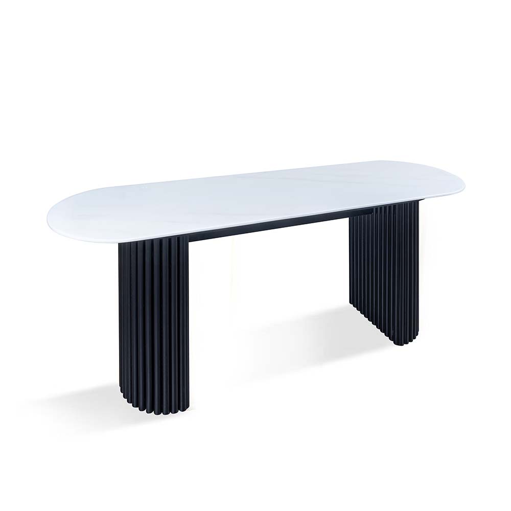 Modern FLEUR Console Table 140cm - Sleek Black Entryway Table for Hallway, Living Room & Bedroom Decor