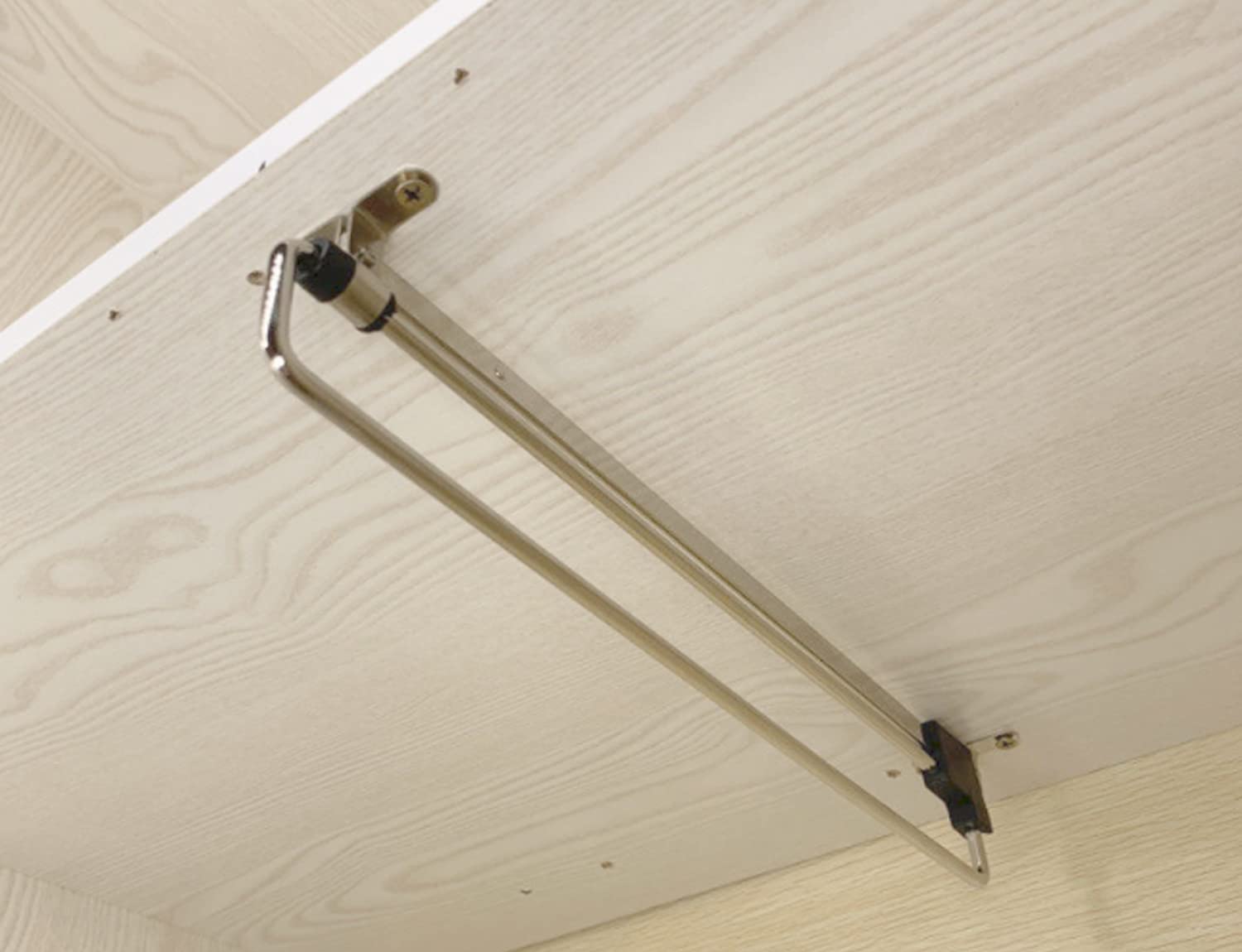 Adjustable Pull Out Closet Valet Rod - 12 Inch Retractable Clothing Rail with Mounting Screws (2 Pack) - Cold Rolled Steel in Black/Silver - Perfect for Wardrobe Organization & Space Saving Closet Storage