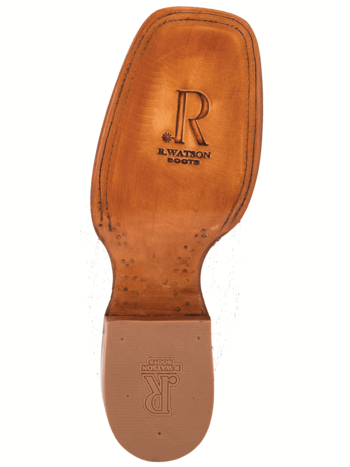 R.Watson RW5001 Men's Smooth Ostrich Western Boots in Chocolate Tobacco - Perfect for Cowboy Rides, Country Music Festivals & Western Fashion