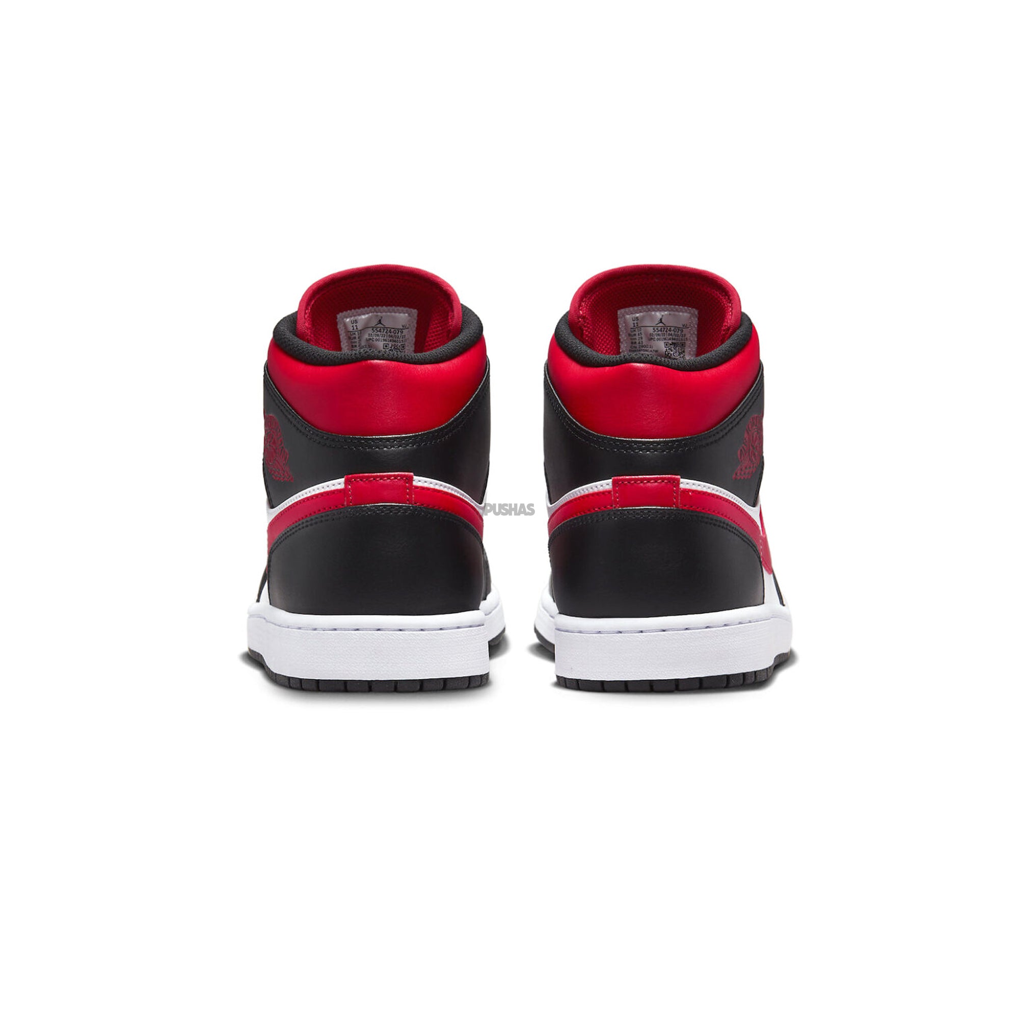 Air Jordan 1 Mid 'White Black Red' Sneakers (2022) - Men's Basketball Shoes for Casual Wear & Street Style Fashion