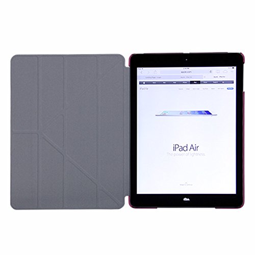 Maximal Power PU Leather Ultra Slim Folio Stand Case for Apple iPad 5 & iPad Air - Pink (POU IPADAIR/PK) | Protective Cover with Auto Sleep/Wake | Perfect for Work, Travel & Home Use