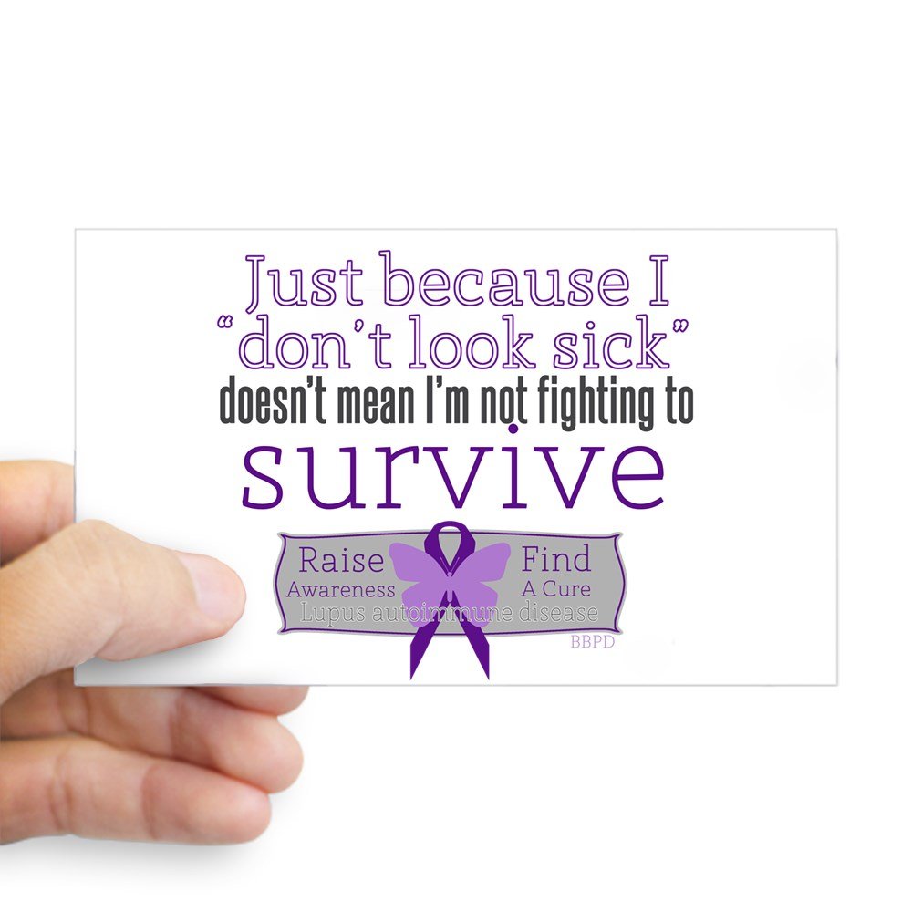 Fight to Survive Lupus Awareness Sticker - Waterproof Vinyl Decal for Cars, Laptops, Windows | Durable Car Bumper Sticker & Laptop Decal | Support Lupus Warriors | Show Solidarity & Raise Awareness | Perfect for Vehicles, Electronics, Water Bottles, Workspaces | Great Gift for Fundraisers & Awareness Campaigns | Ideal for Car Windows, Laptop Covers, Notebooks, Office Desks & School Lockers | Use for Daily Motivation, Charity Events, Personal Advocacy & Awareness Promotion