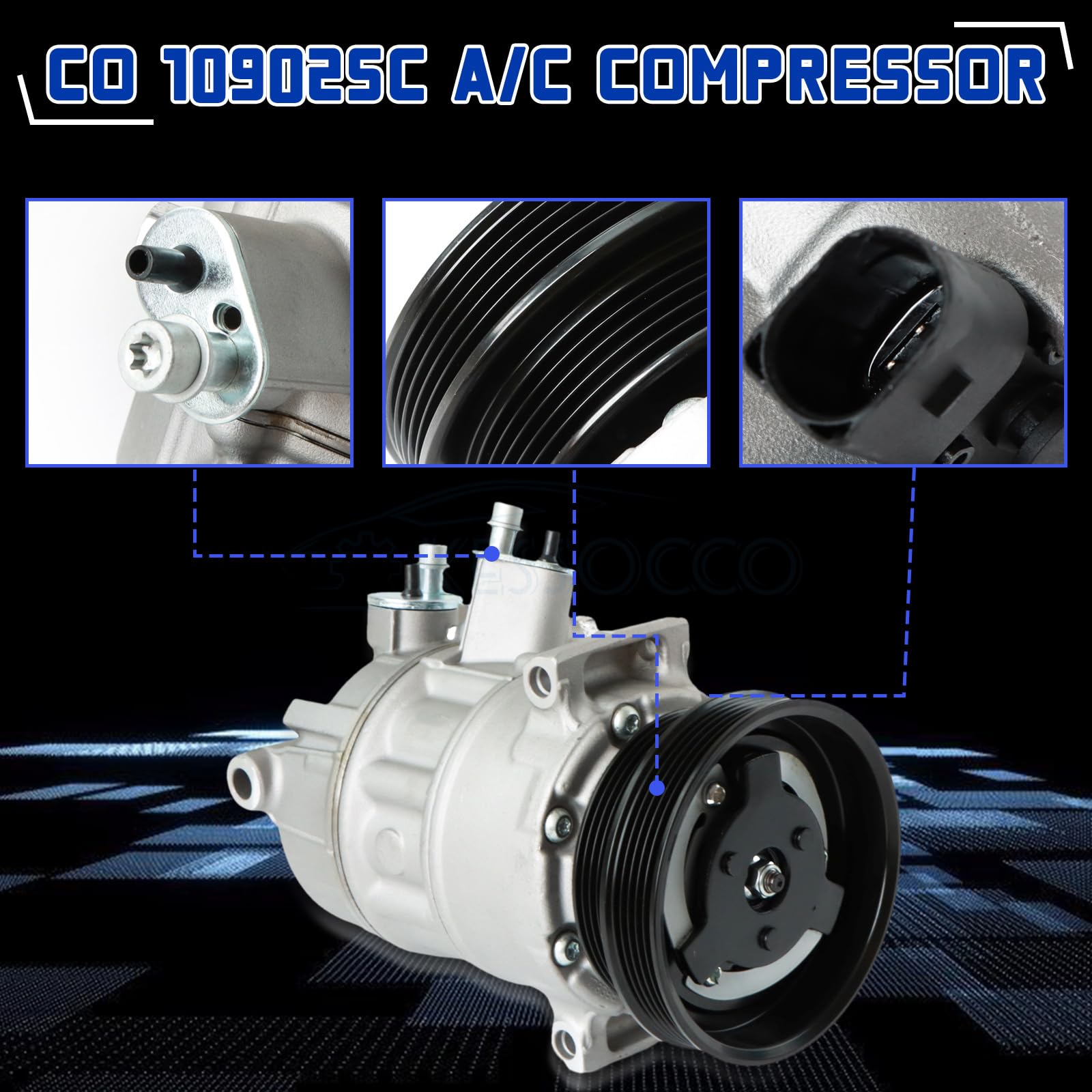 VW Passat Jetta Golf Bora Beetle TT RS Quattro 2.5L A/C Compressor CO 4574JC - High Performance Air Conditioning Compressor Replacement for Smooth Cooling - Perfect for Summer Road Trips & Daily Commutes