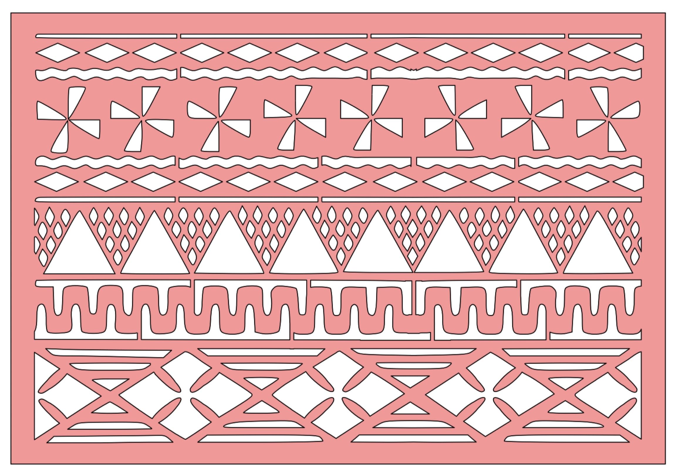 Fijian Cake Stencil Set - 12 Pack Reusable Baking Templates for Decorating Cakes, Cookies, Cupcakes - Perfect for Birthday Parties, Weddings, and DIY Dessert Decorating